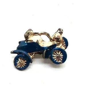 Enamel Model T Vintage Car Pin green and white